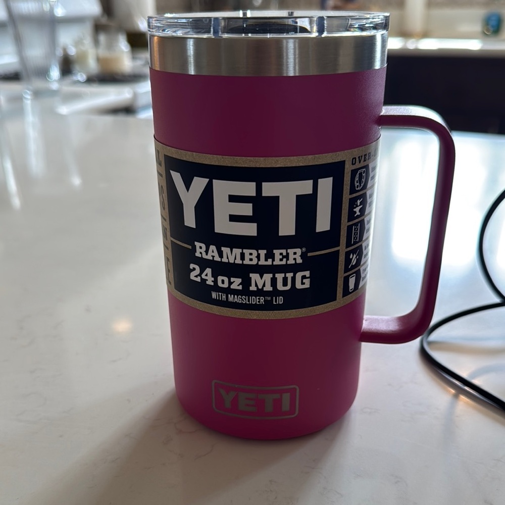 YETI Rambler 24oz Mug - prickly pear